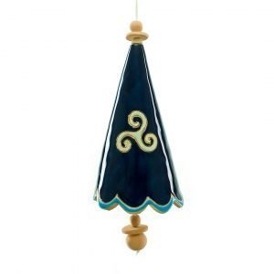 Rainbow Unicorn blown away by the Wind Ceramic Bell Gift Set - Back View
