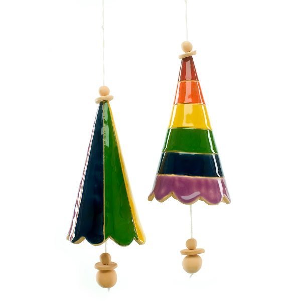 Two rainbows ceramic bell gift set