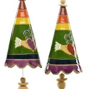 Set of two Bells "Rainbow and the Claddagh Ring"